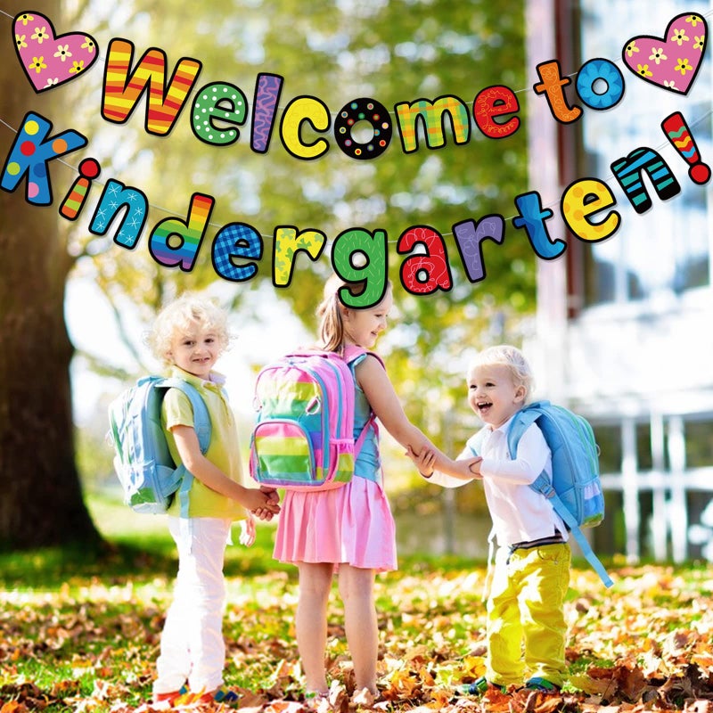 MZ.ogm Welcome Back Banner Decorations Classroom Decoration Welcome Bulletin Board Banner Welcome to Kindergarten Banner for Classroom Back to School Teacher Supply - Image 4